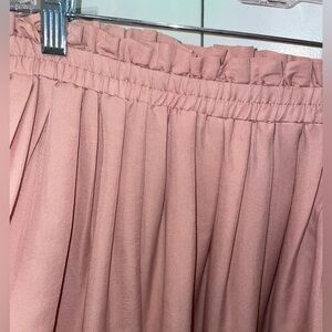 Pink Elastic waist skirt